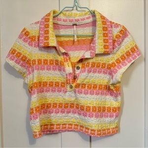 Free People button up crop